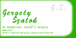 gergely szalok business card